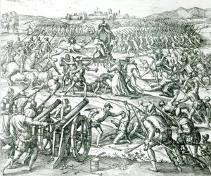 La batalla de Cajamarca, 1532 de Theodore de Bry